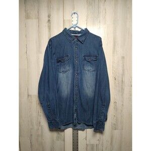 Paper Denim & Cloth Mens XL Shirt Chambray Casual Long Sleeve